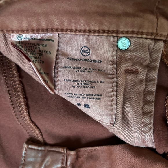 AG Farrah HIGH-RISE SKINNY ANKLE Leatherette JEANS - Picture 7 of 12